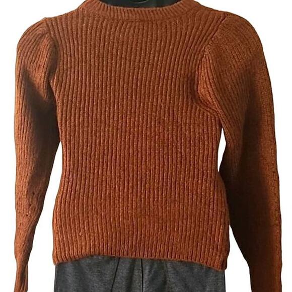 NWOT Worthington Women’s Brown Crew Neck Long Sleeve Knit Pullover Sweater Small - Picture 4 of 6
